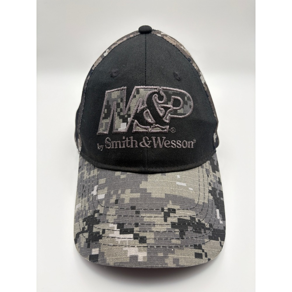 Smith & Wesson M&P Digital Camo Black Strapback Hat One Size MP Cap